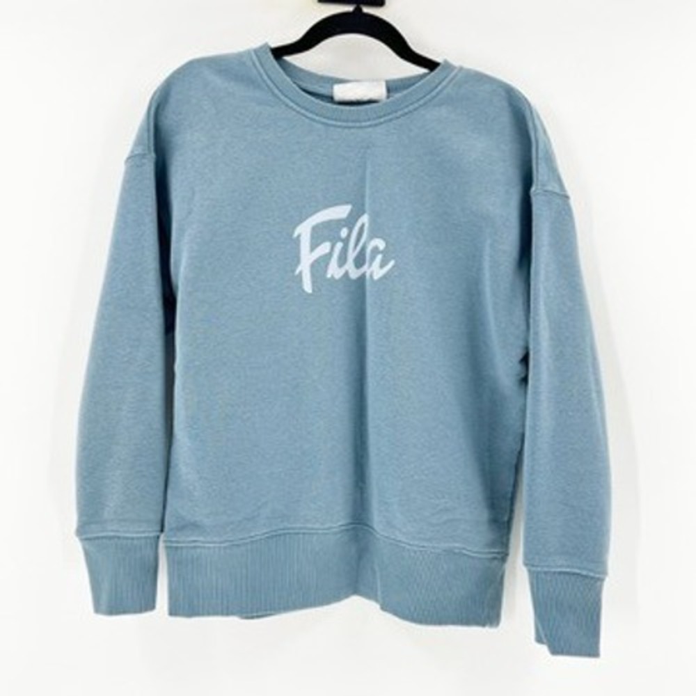 Fila Womens Sweatshirt Size‎ S Crew Neck Pullover Blue Logo Top